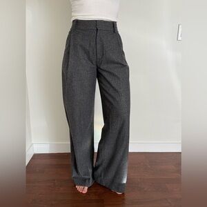 Massimo Dutti Charcoal Pinstripe Dress Pants